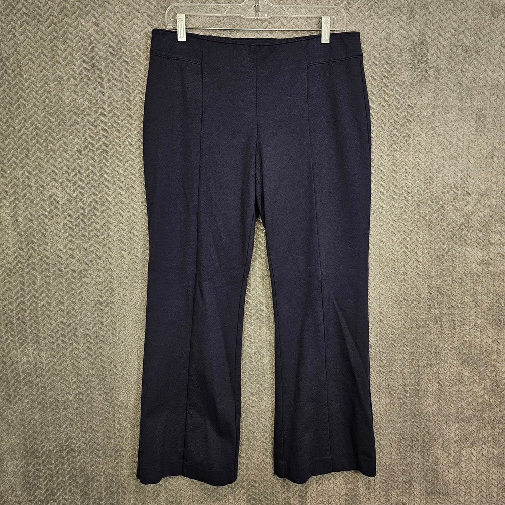INC International‎ Concepts Womens Navy Blue Seamed Ponte Flare Pants Size 12